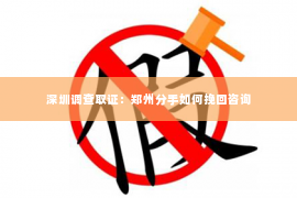 深圳调查取证：郑州分手如何挽回咨询