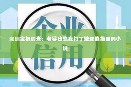 深圳金棍调查：老婆出轨我打了她还能挽回吗小说