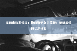 深圳市私家侦探：挽回狮子女的信任：重建爱情的七步计划