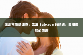 深圳市婚姻调查：无法 Salvage 的婚姻：金牌调解的困境